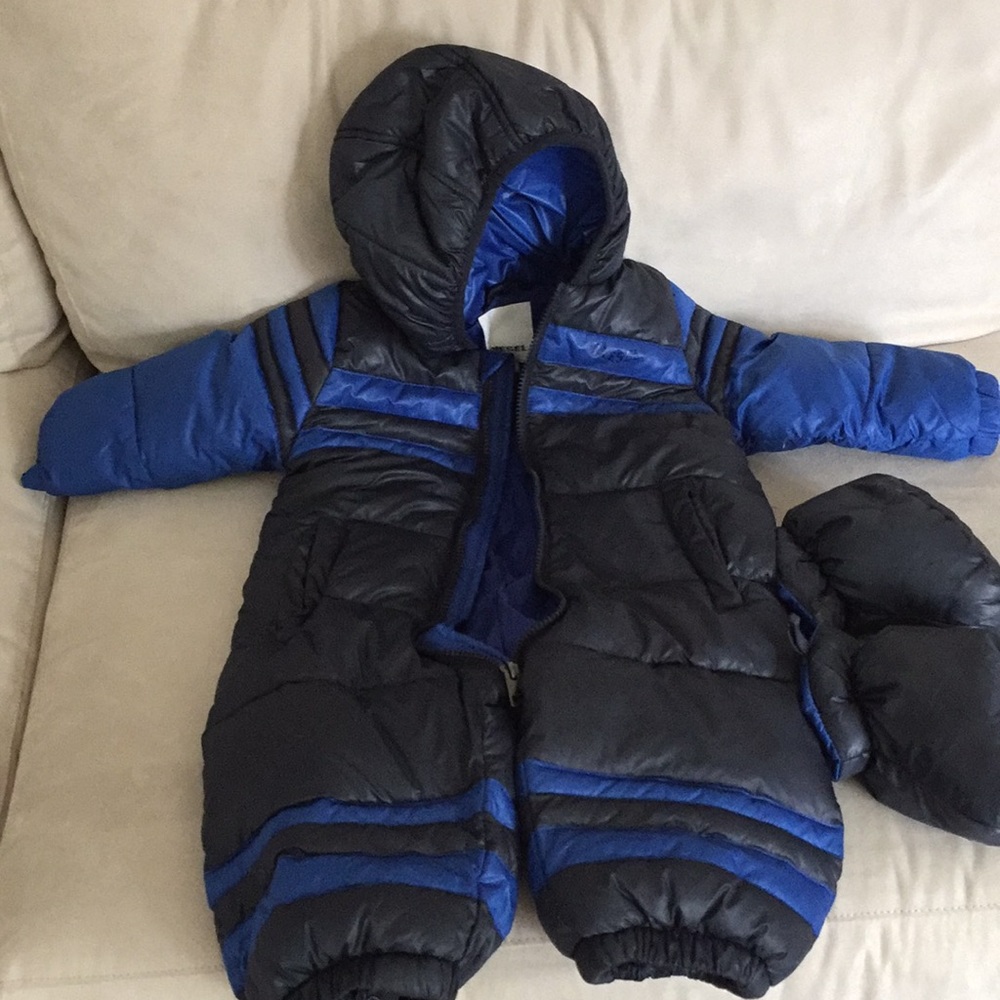 Diesel baby/child snow suit booties size 18M blue